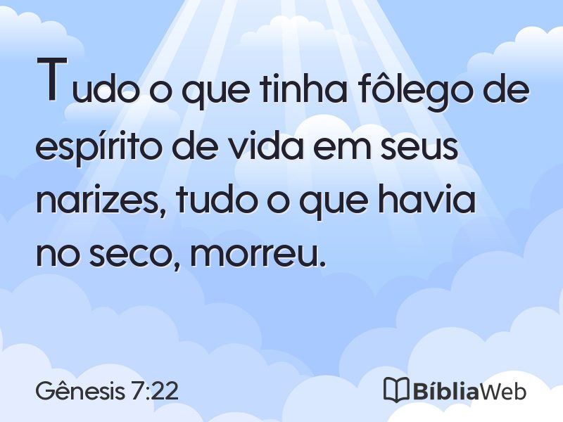 Gênesis 7:22 em imagem para compartilhar