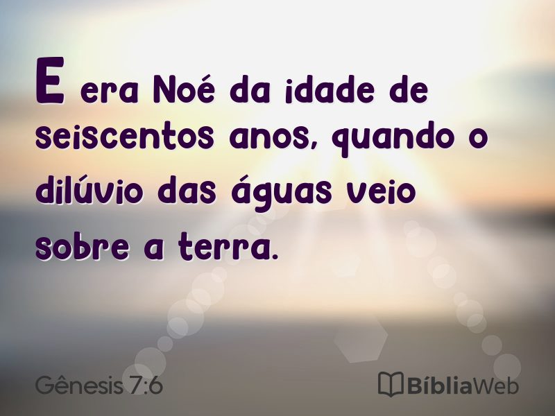 Gênesis 7:6 em imagem para compartilhar