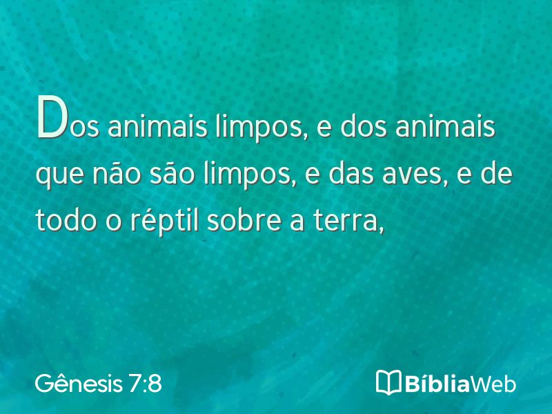 Gênesis 7:8 em imagem para compartilhar