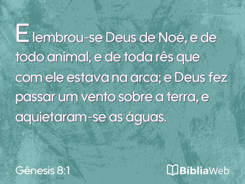 Gênesis 8:1 em imagem para compartilhar