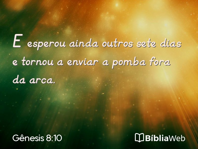 Gênesis 8:10 em imagem para compartilhar
