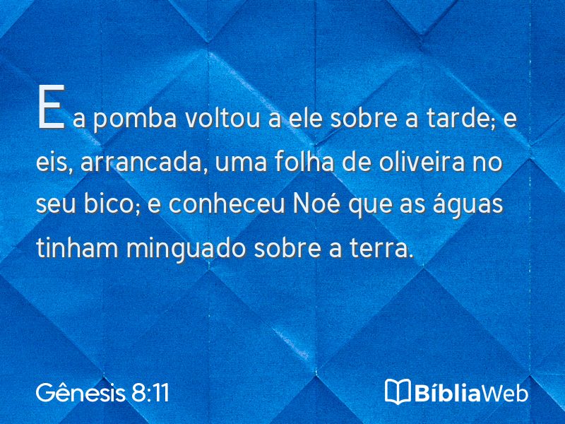 Gênesis 8:11 em imagem para compartilhar