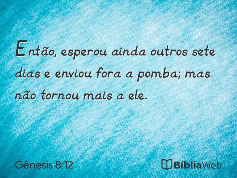 Gênesis 8:12 em imagem para compartilhar