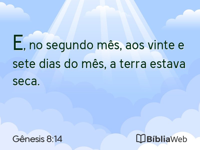Gênesis 8:14 em imagem para compartilhar