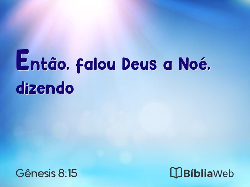 Gênesis 8:15 em imagem para compartilhar