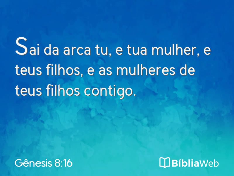 Gênesis 8:16 em imagem para compartilhar