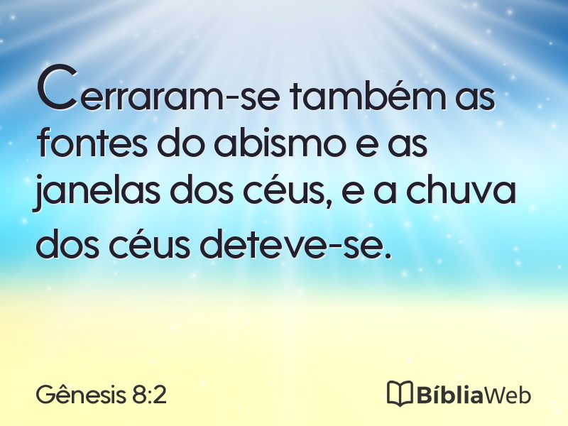 Gênesis 8:2 em imagem para compartilhar