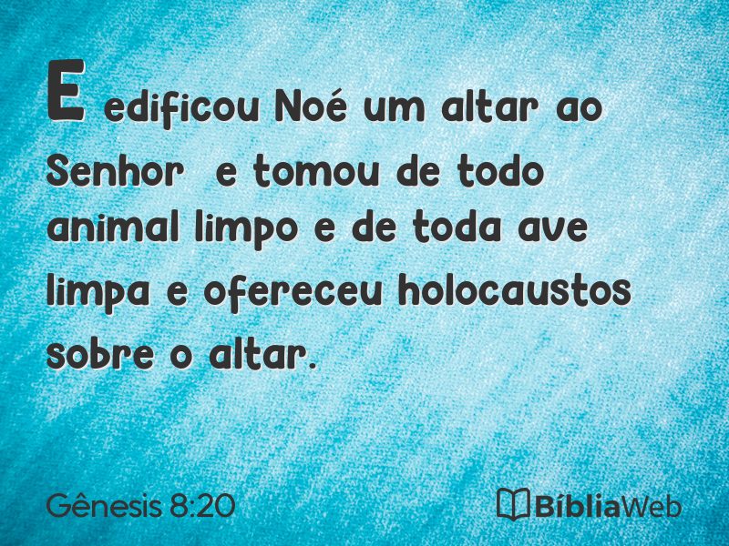 Gênesis 8:20 em imagem para compartilhar