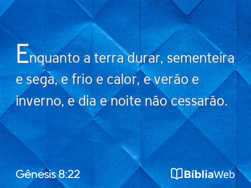 Gênesis 8:22 em imagem para compartilhar