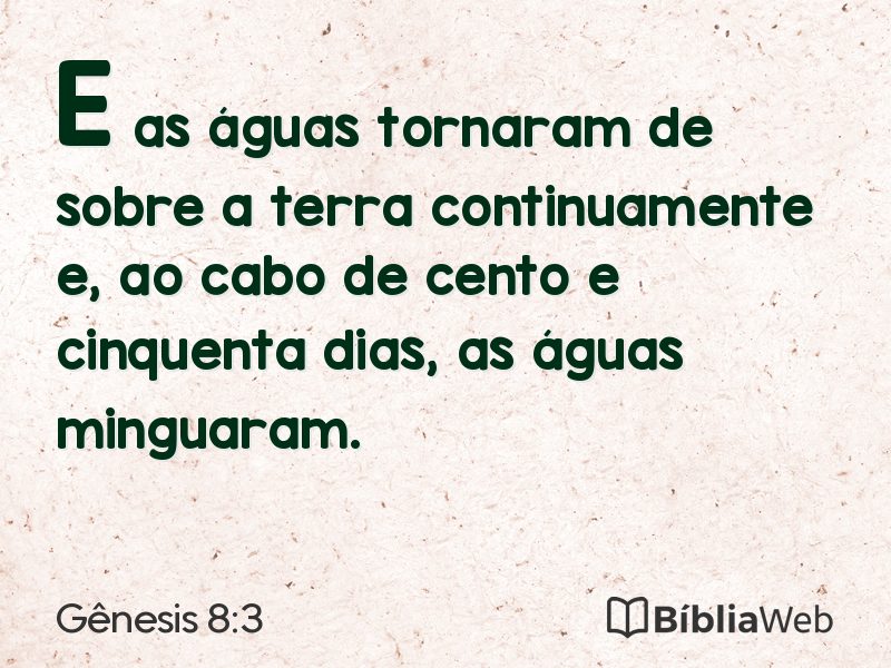 Gênesis 8:3 em imagem para compartilhar