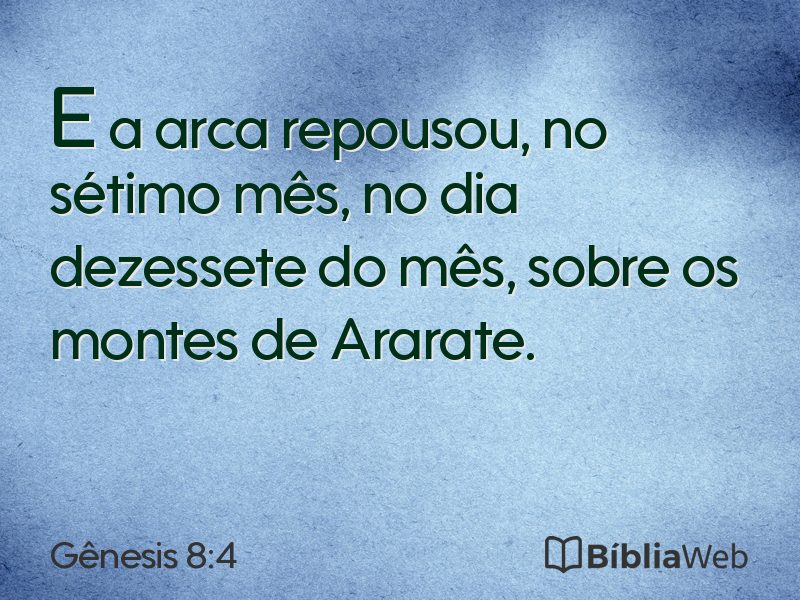 Gênesis 8:4 em imagem para compartilhar