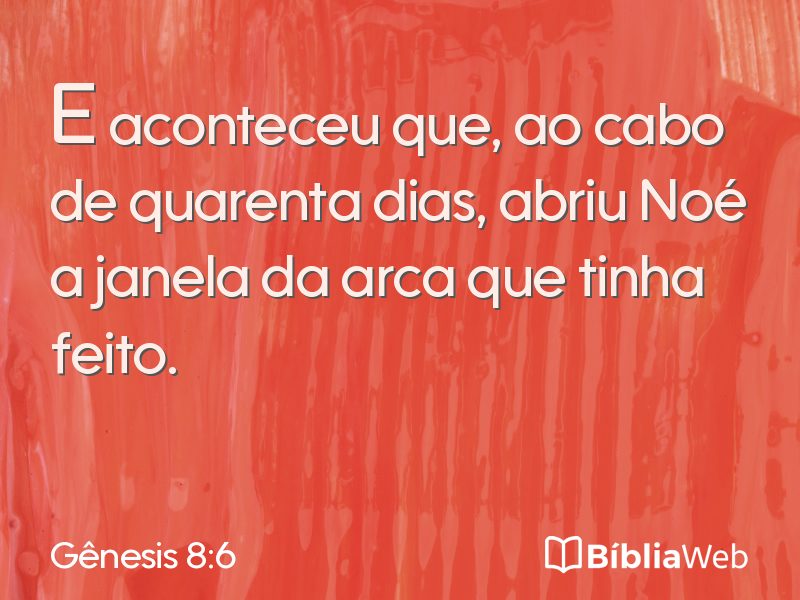 Gênesis 8:6 em imagem para compartilhar