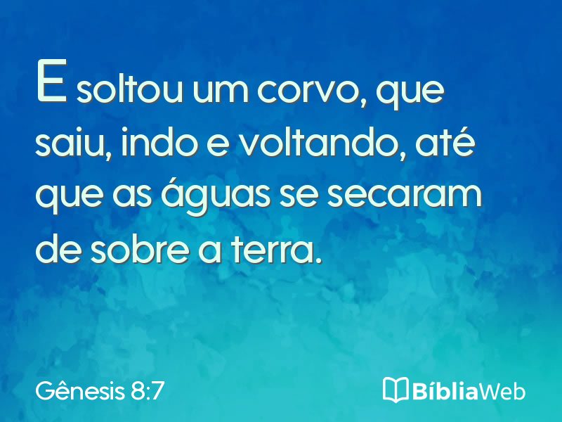 Gênesis 8:7 em imagem para compartilhar