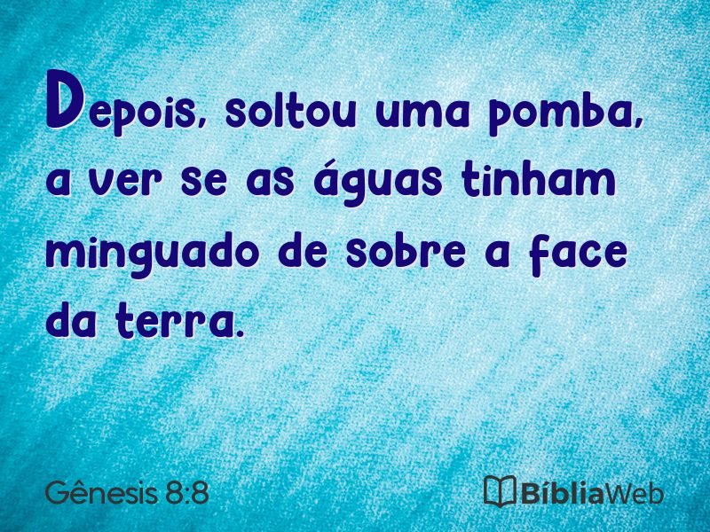 Gênesis 8:8 em imagem para compartilhar
