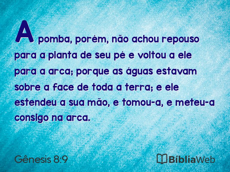 Gênesis 8:9 em imagem para compartilhar