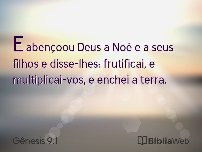 Gênesis 9:1 em imagem para compartilhar