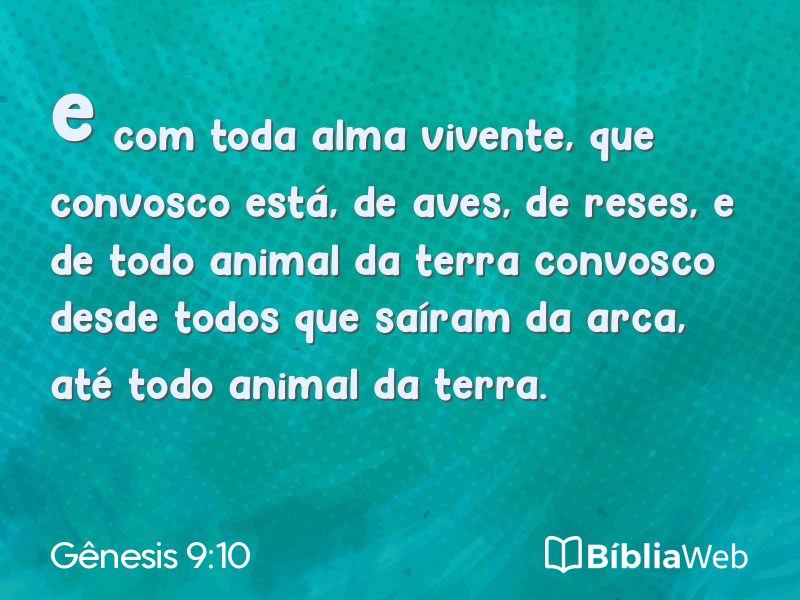 Gênesis 9:10 em imagem para compartilhar