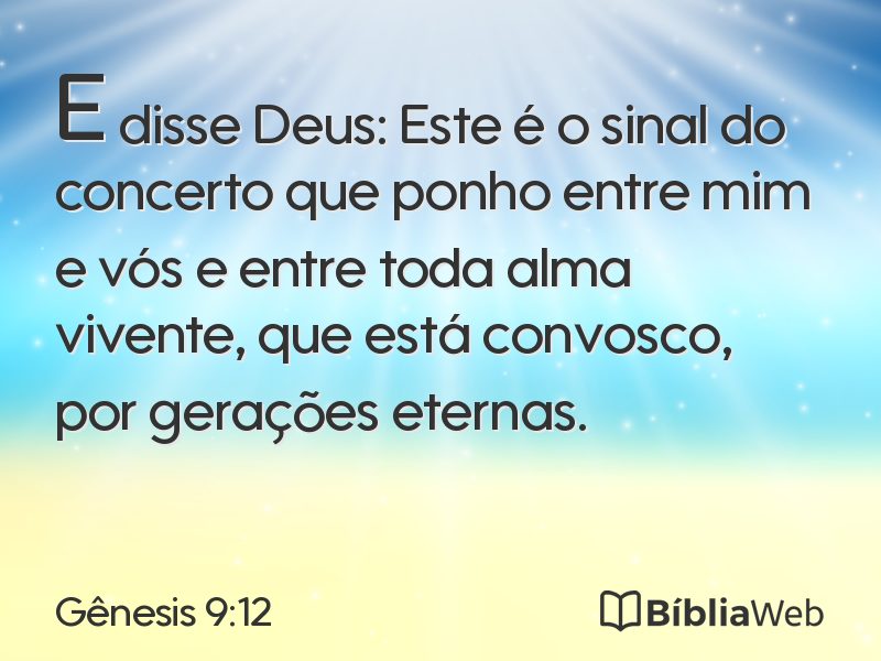 Gênesis 9:12 em imagem para compartilhar