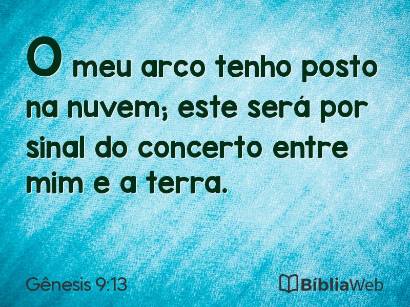 Gênesis 9:13 em imagem para compartilhar