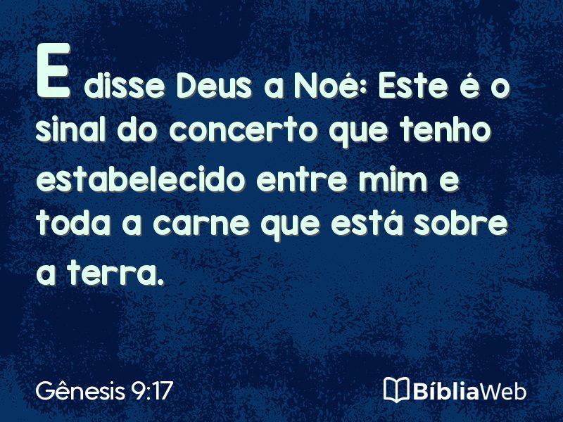 Gênesis 9:17 em imagem para compartilhar