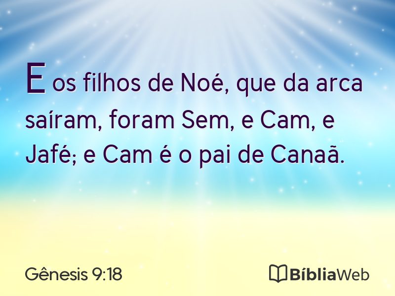 Gênesis 9:18 em imagem para compartilhar