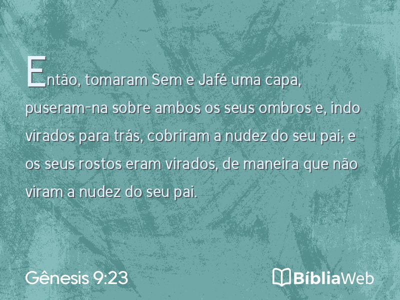 Gênesis 9:23 em imagem para compartilhar
