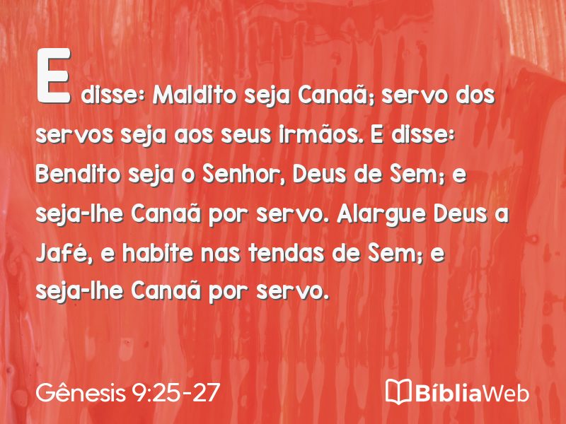 Gênesis 9:25-27 em imagem para compartilhar