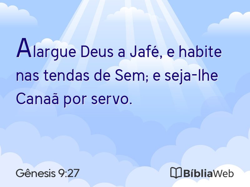 Gênesis 9:27 em imagem para compartilhar