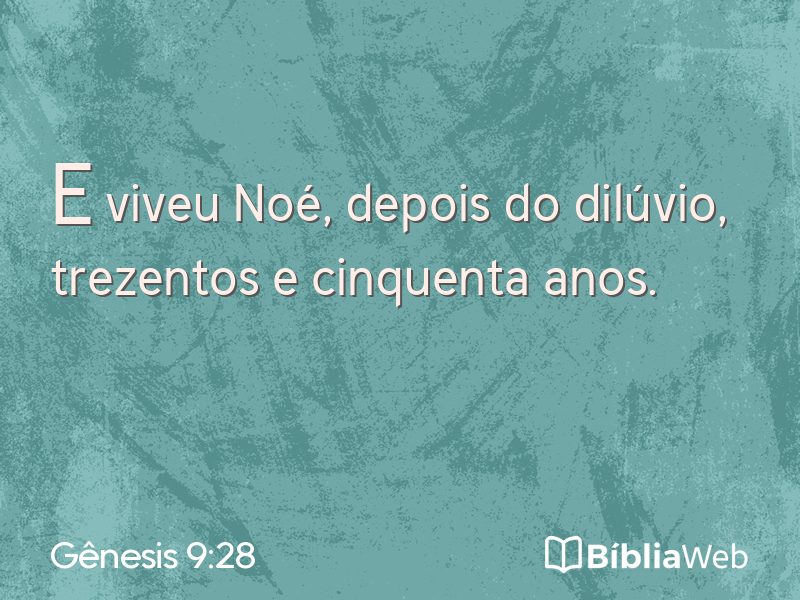 Gênesis 9:28 em imagem para compartilhar