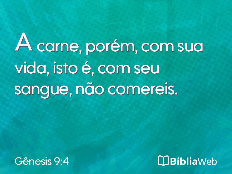 Gênesis 9:4 em imagem para compartilhar