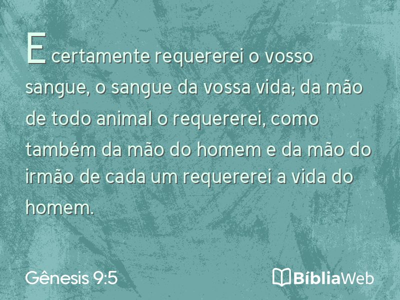Gênesis 9:5 em imagem para compartilhar