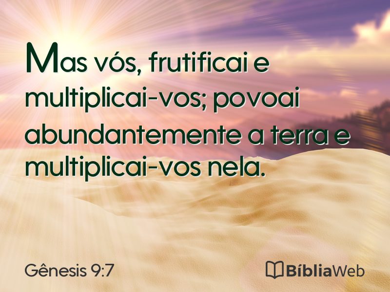 Gênesis 9:7 em imagem para compartilhar