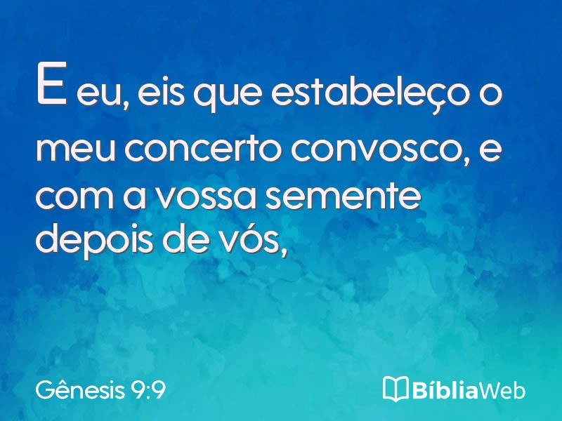 Gênesis 9:9 em imagem para compartilhar