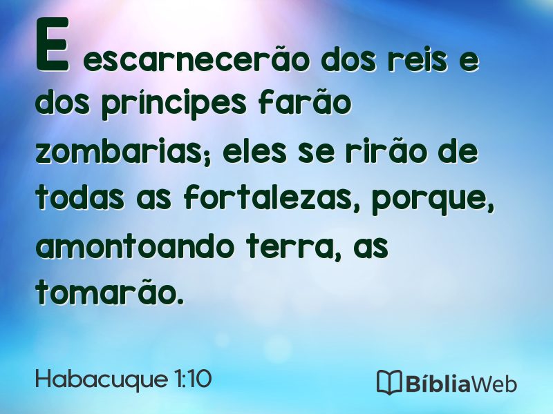 Habacuque 1:10 em imagem para compartilhar