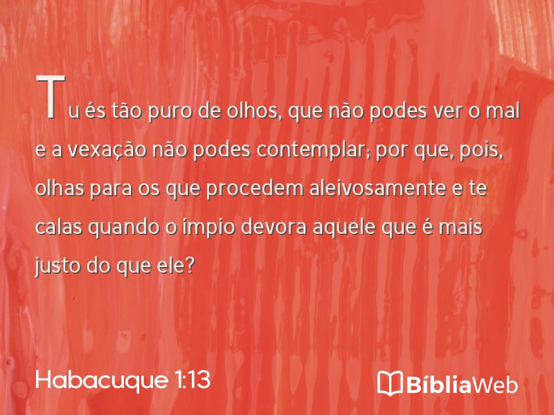 Habacuque 1:13 em imagem para compartilhar