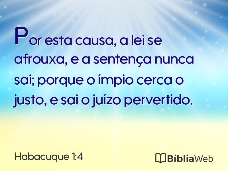 Habacuque 1:4 em imagem para compartilhar