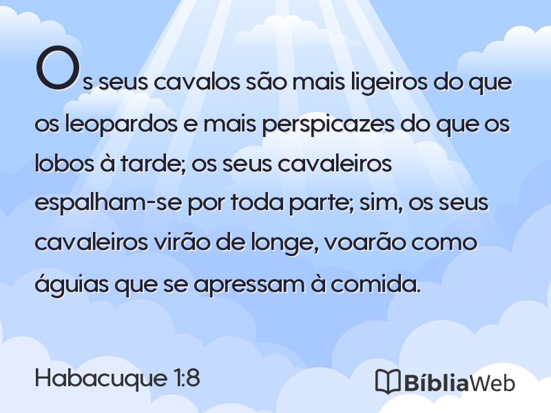 Habacuque 1:8 em imagem para compartilhar