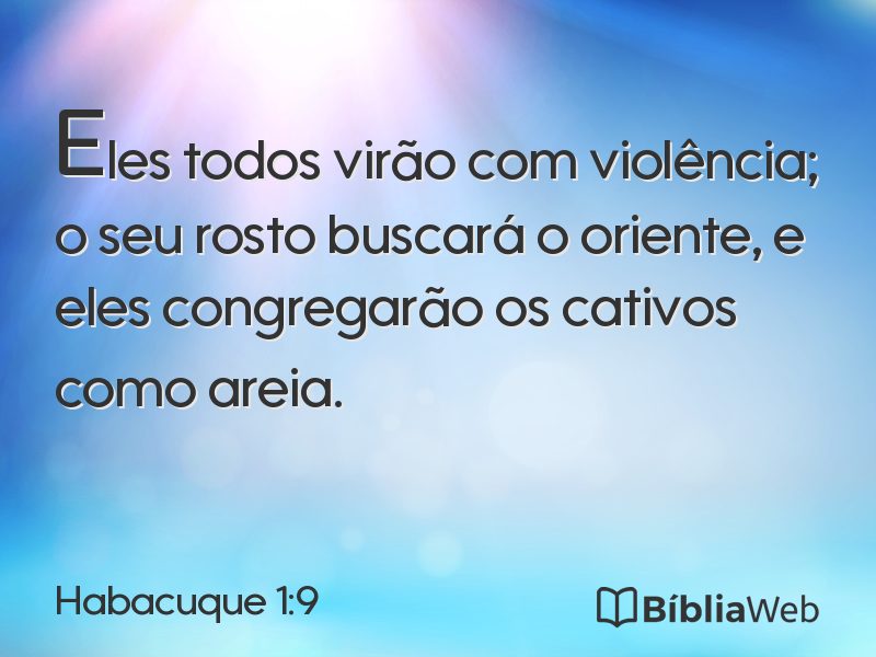 Habacuque 1:9 em imagem para compartilhar
