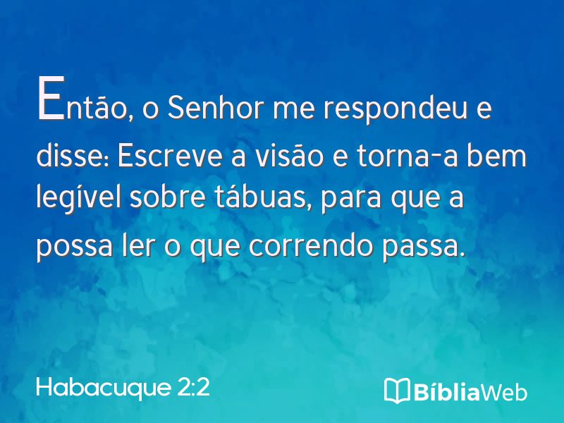 Habacuque 2:2 em imagem para compartilhar