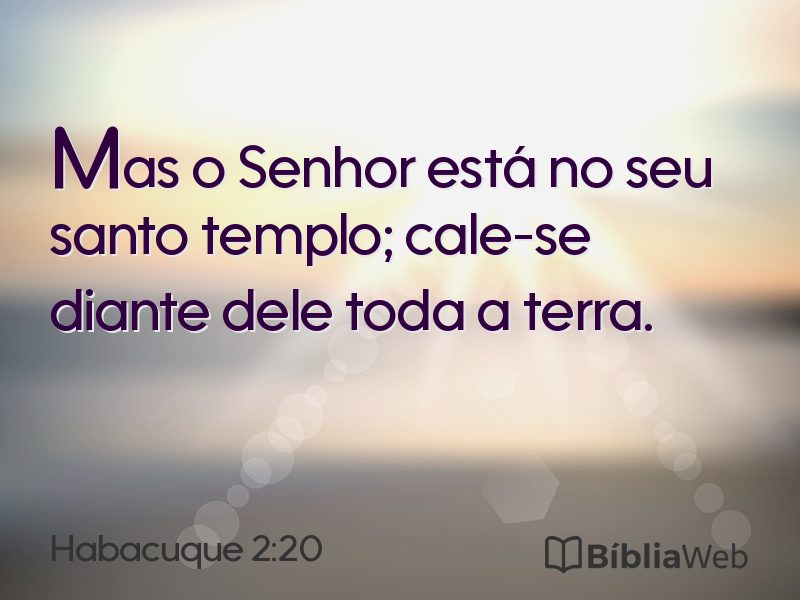 Habacuque 2:20 em imagem para compartilhar