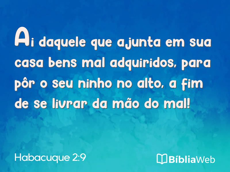 Habacuque 2:9 em imagem para compartilhar