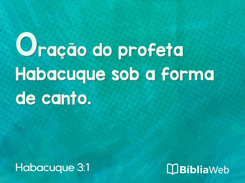 Habacuque 3:1 em imagem para compartilhar
