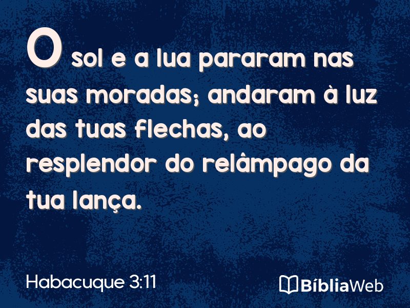 Habacuque 3:11 em imagem para compartilhar