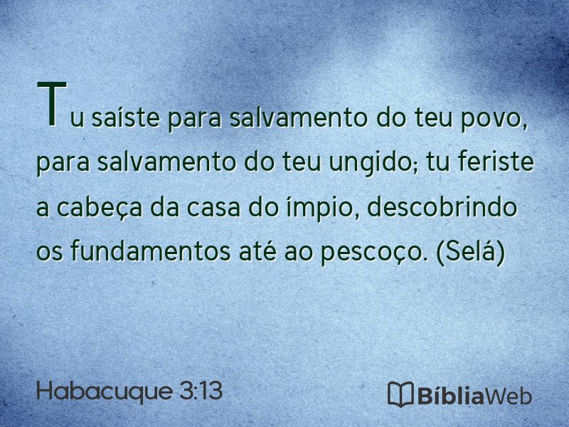 Habacuque 3:13 em imagem para compartilhar