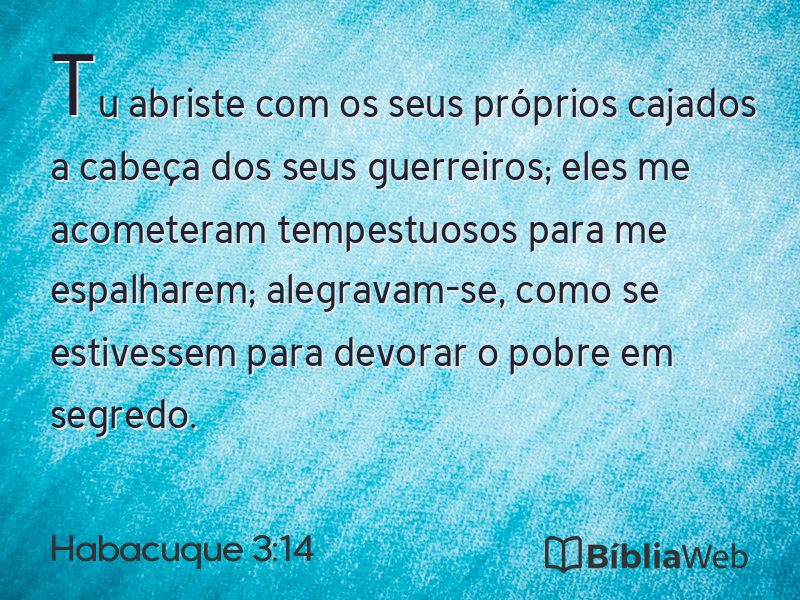 Habacuque 3:14 em imagem para compartilhar