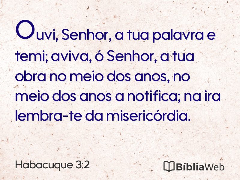Habacuque 3:2 em imagem para compartilhar