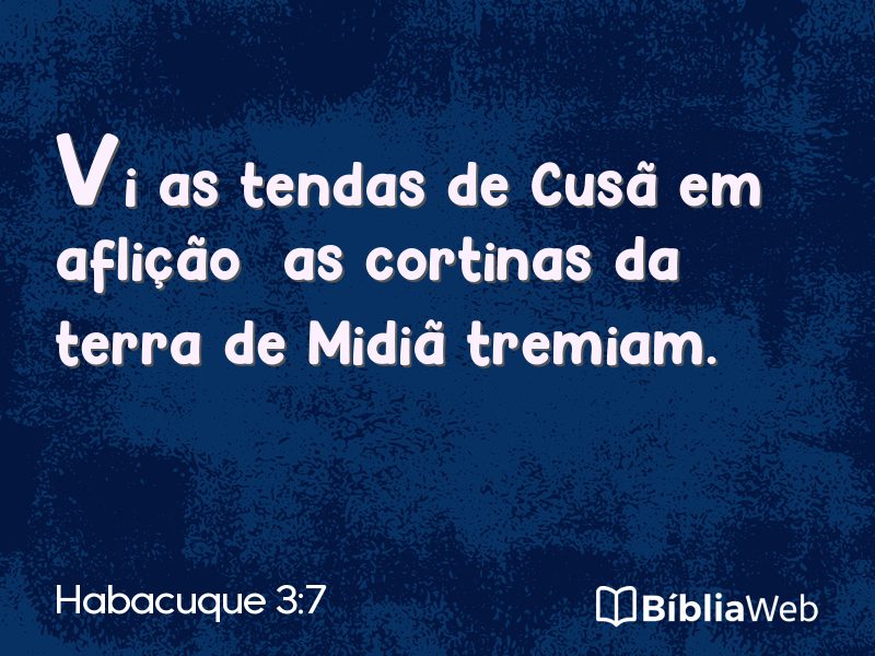 Habacuque 3:7 em imagem para compartilhar
