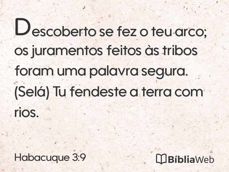 Habacuque 3:9 em imagem para compartilhar