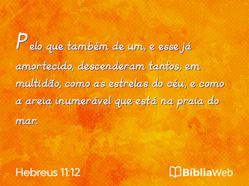 Hebreus 11:12 em imagem para compartilhar