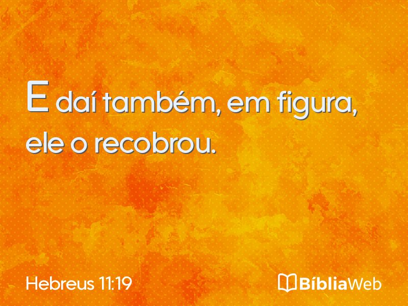 Hebreus 11:19 em imagem para compartilhar
